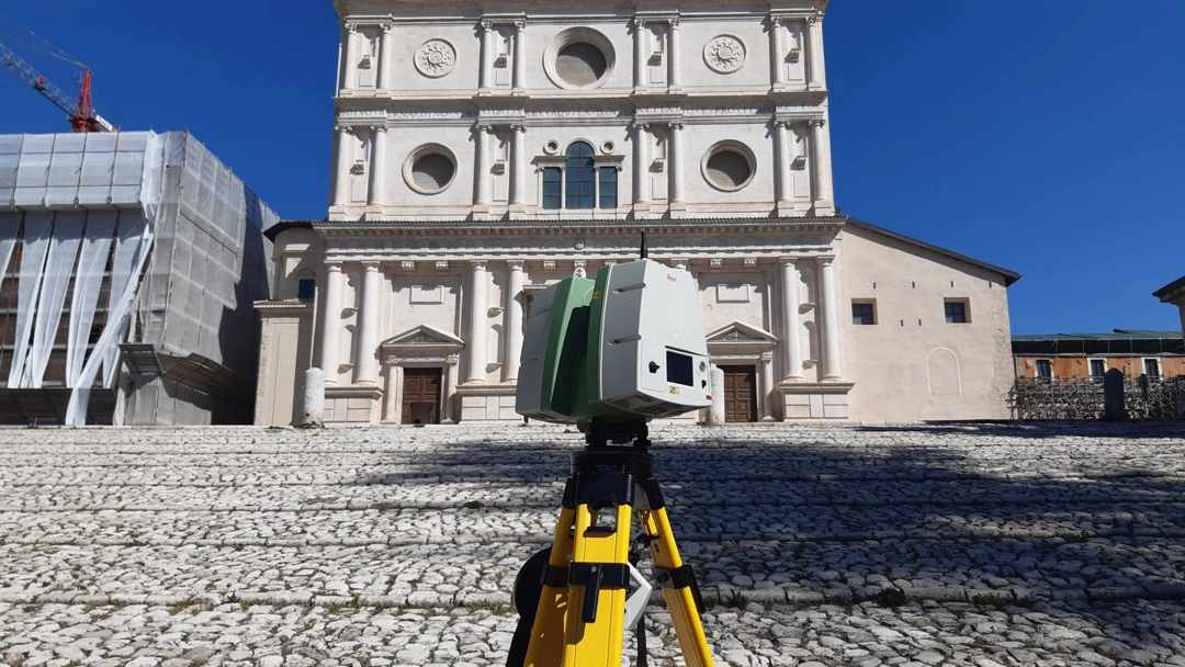 3d laser scanner view of basilica of San Bernardino from Siena – L’Aquila - Archimeter