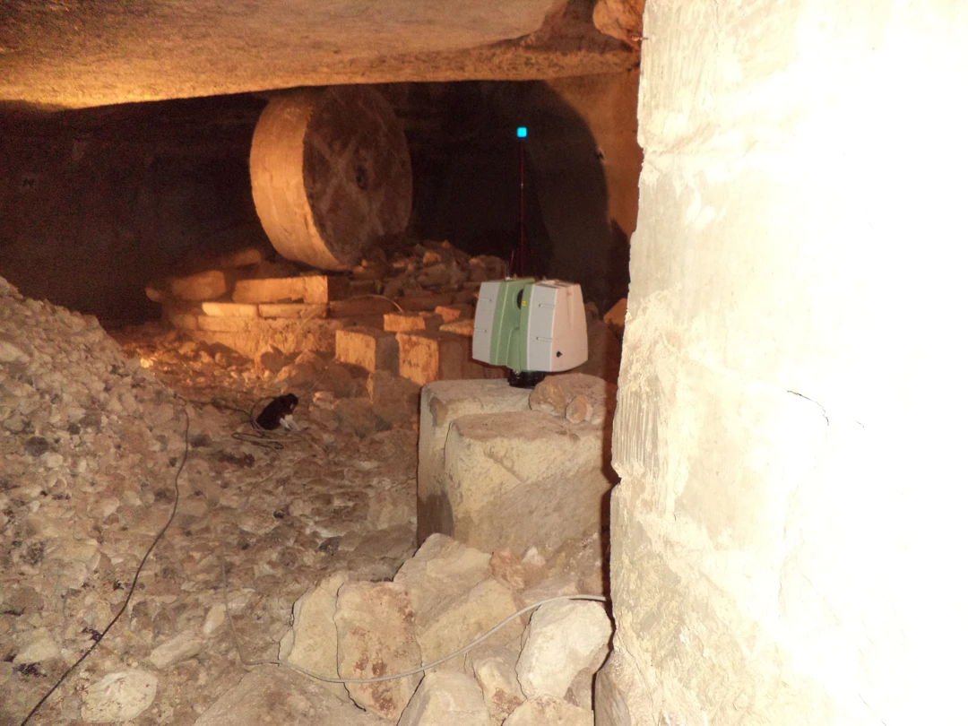 Laser survey of underground oil mill - Melpignano Apulia - Archimeter