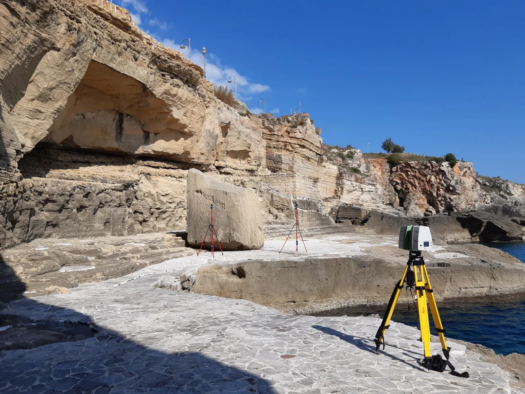 Laser scan of coastal cliff - Santa Cesarea Terme  - Archimeter