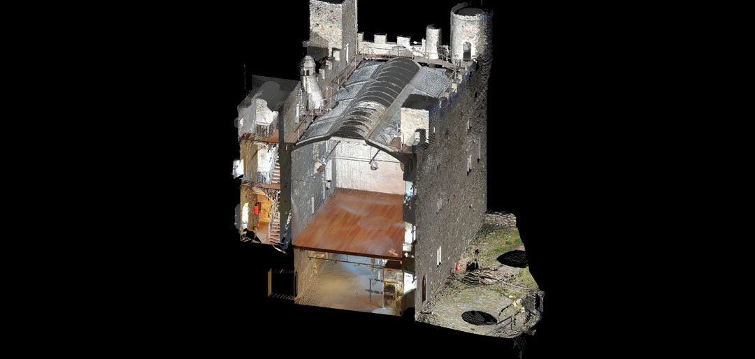 3D laser scanner survey of Ussel Castle
